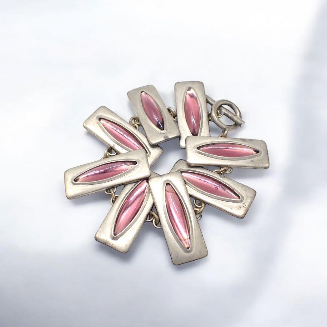 Georg Jensen ヨルゲンジェンセン ブレスレット バングル #230B 色石 カラーストーン カボション ピューター PEWTER シルバー 2584拍卖