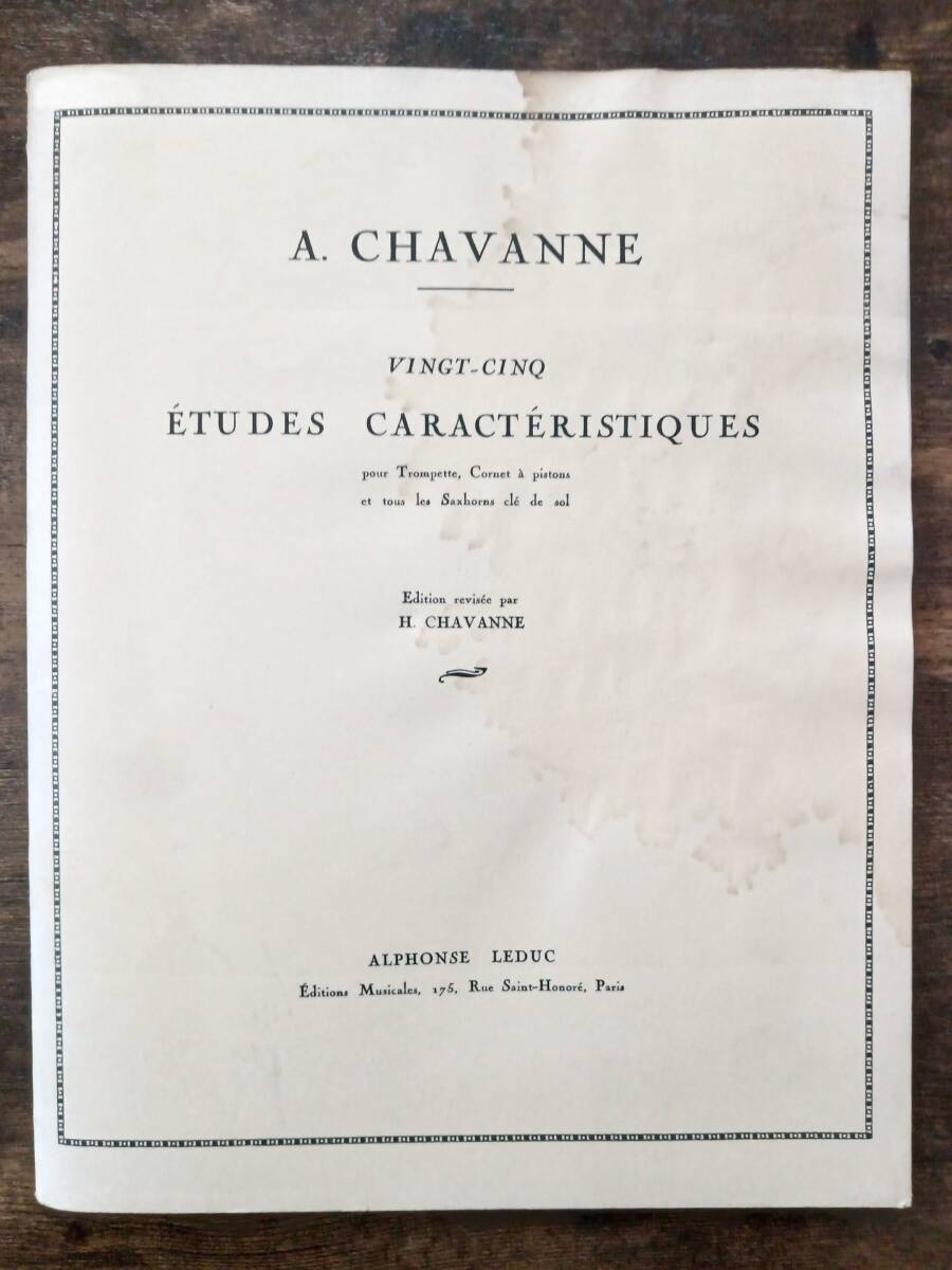 送料無料 トランペット楽譜 A.シャヴァンヌ:25の性格的な練習曲 教則本拍卖