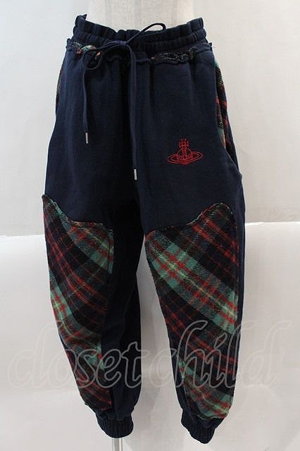 ヴィヴィアンウエストウッド 中古 / タータンブロッキング裏毛起毛パンツ 00 黒X緑チェック I-25-02-12-024-pa-HD-ZI拍卖