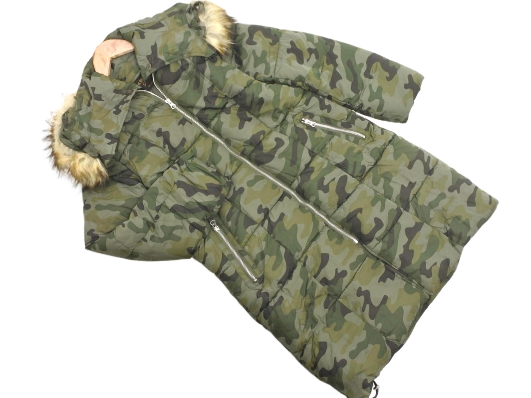 AS KNOW AS アズノゥアズ 3WAY カモフラージュ 中綿 コート カーキ ◇■ ☆ fbb1 レディース拍卖