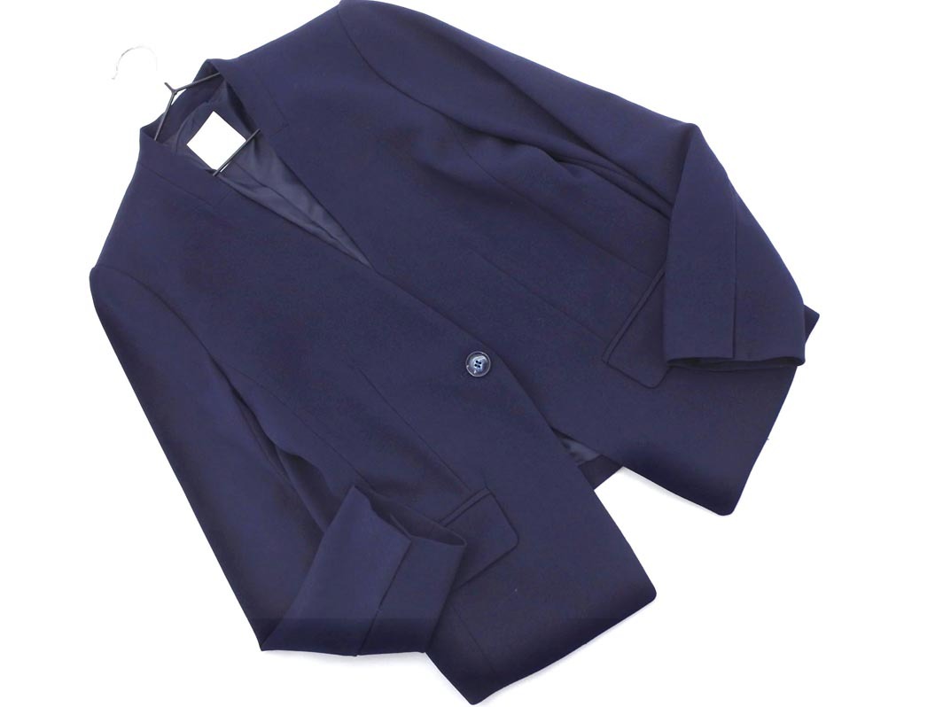 AG by aquagirl エージーバイアクアガール ノーカラー ジャケット sizeS/紺 ◇■ ☆ fbb7 レディース拍卖