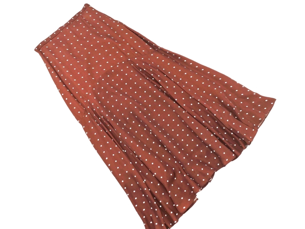 新品 ROPE ロペ ドット マーメイド スカート size36/白x茶 ■◇ ☆ fbb8 レディース拍卖