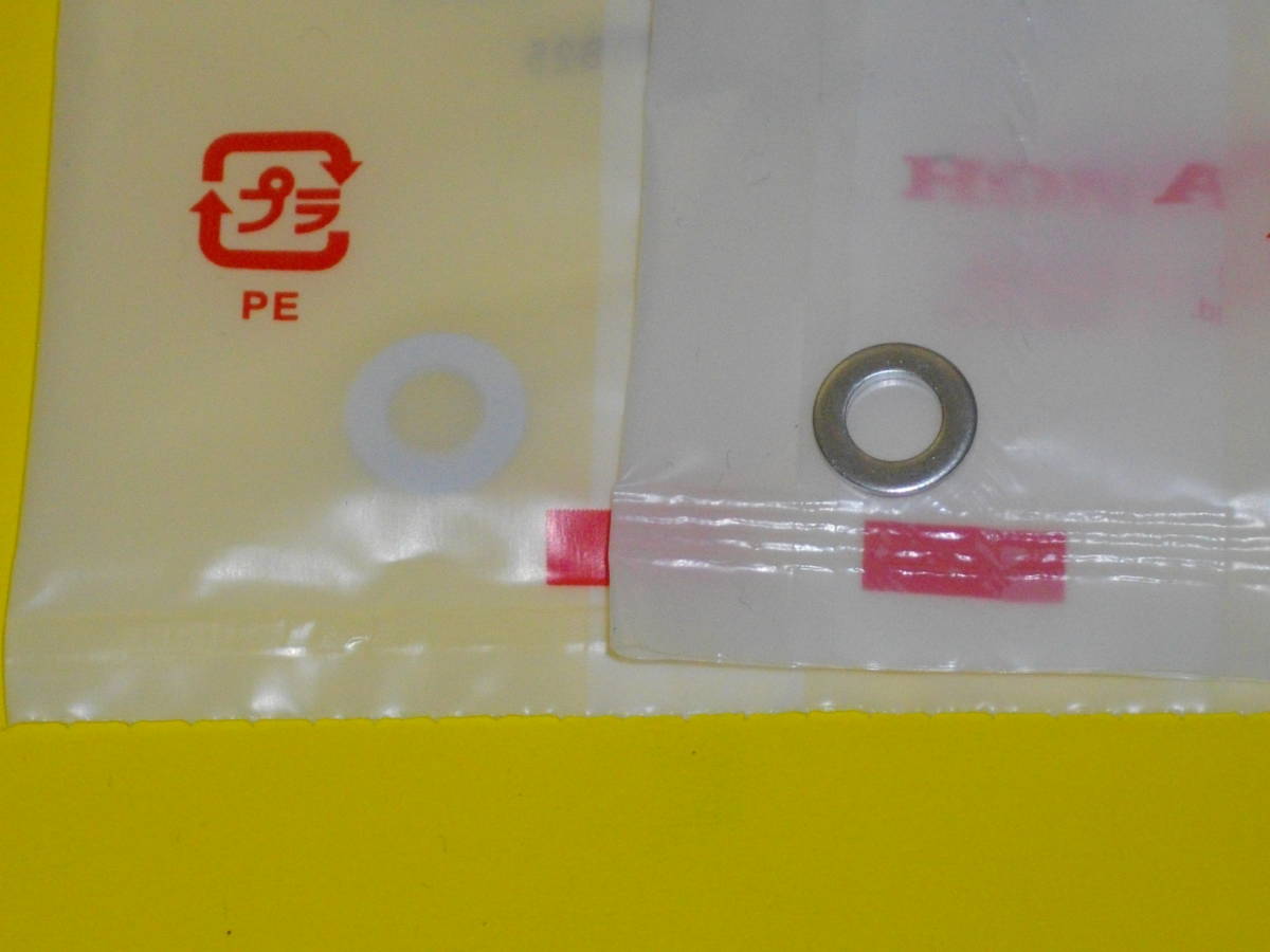 冷却水ドレンコックワッシャー VT29 VT250FC VT250FE VT250ZE MC08 ホンダ 純正新品拍卖