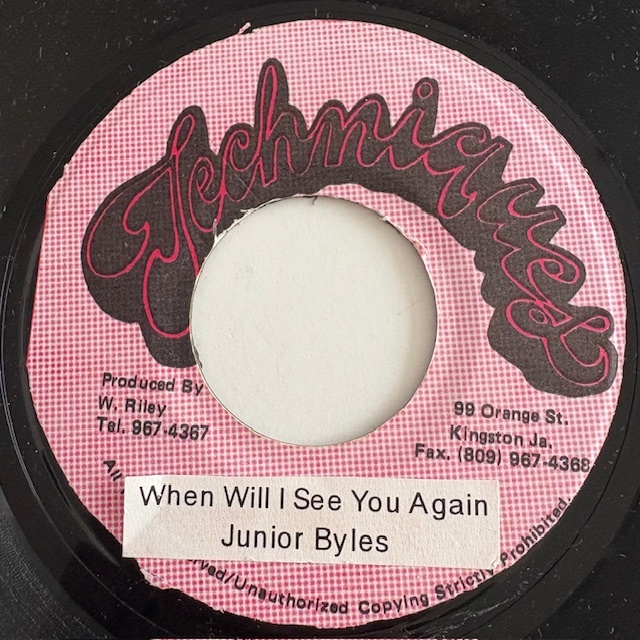 試聴 / JUNIOR BYLES / WHEN WILL I SEE YOU AGAIN /I'm In The Mood For Love Riddim/Reggae/Dancehall/big hit !!/7inch/1060拍卖