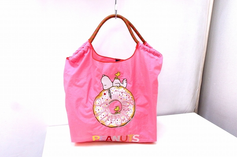 【Ball&Chain ボール&チェーン】 スヌーピー ピーナッツ スイートドーナツ エコバッグ ピンク kz4818216029拍卖