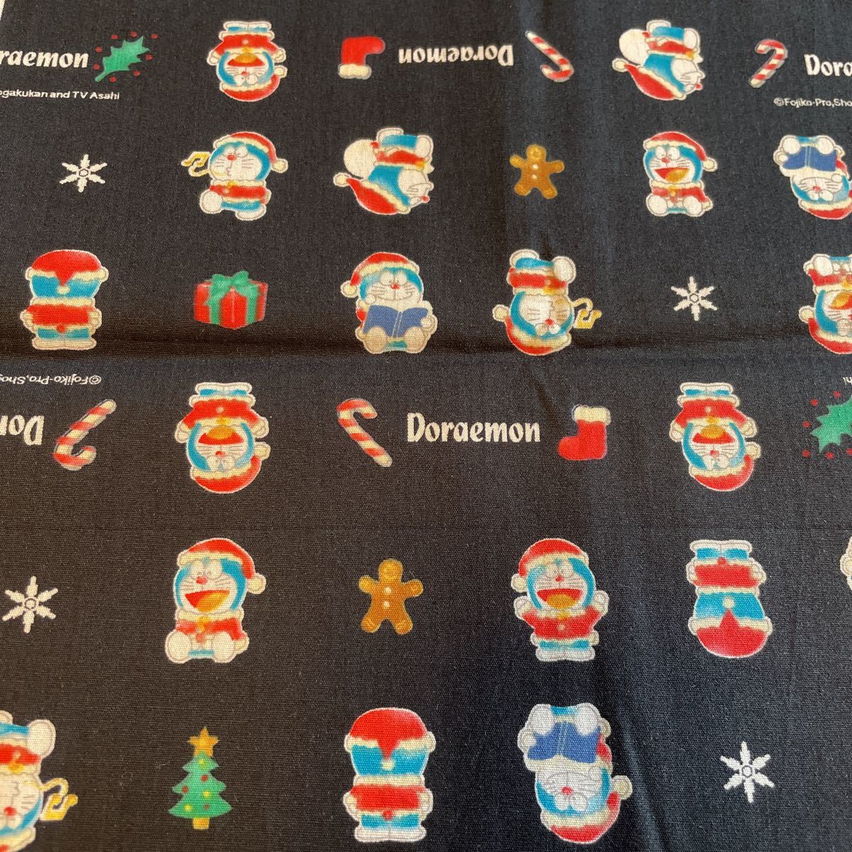 【139】ドラえもん クリスマス 生地はぎれ パッチワーク拍卖