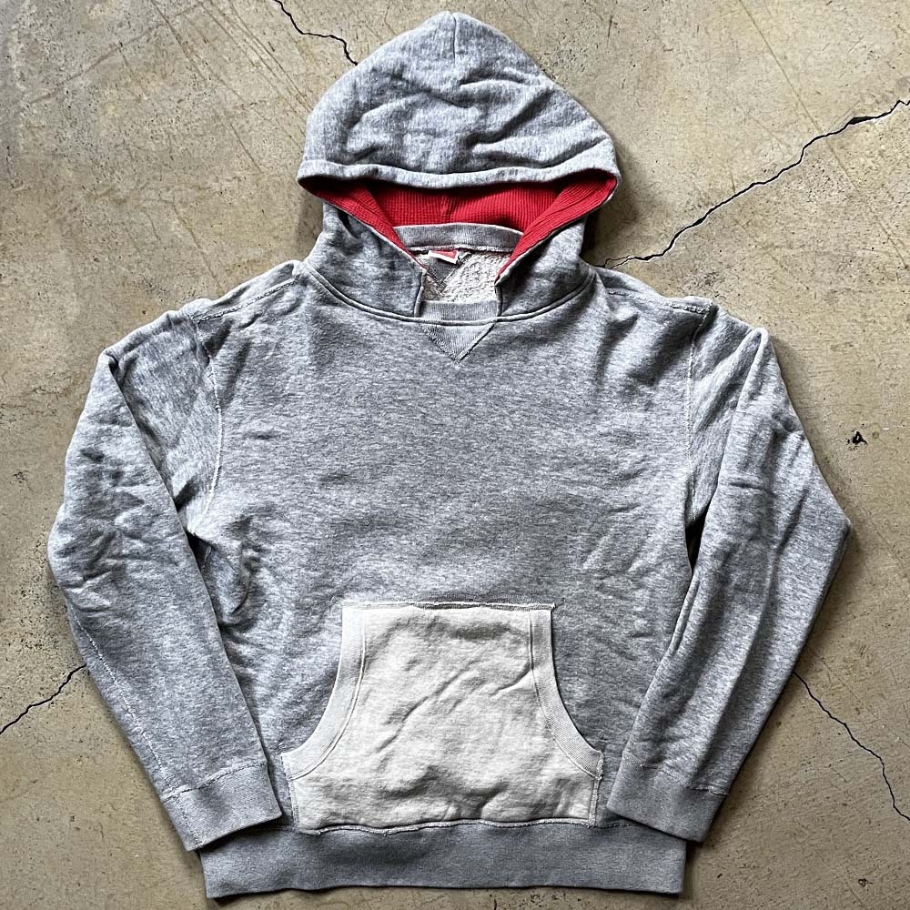 美品 THE UNION THE OVERALLS 2トーン スウェット サーマル パーカー L/ザオーバーオールズ前V両V後付けビンテージヴィンテージ50s60s70s拍卖