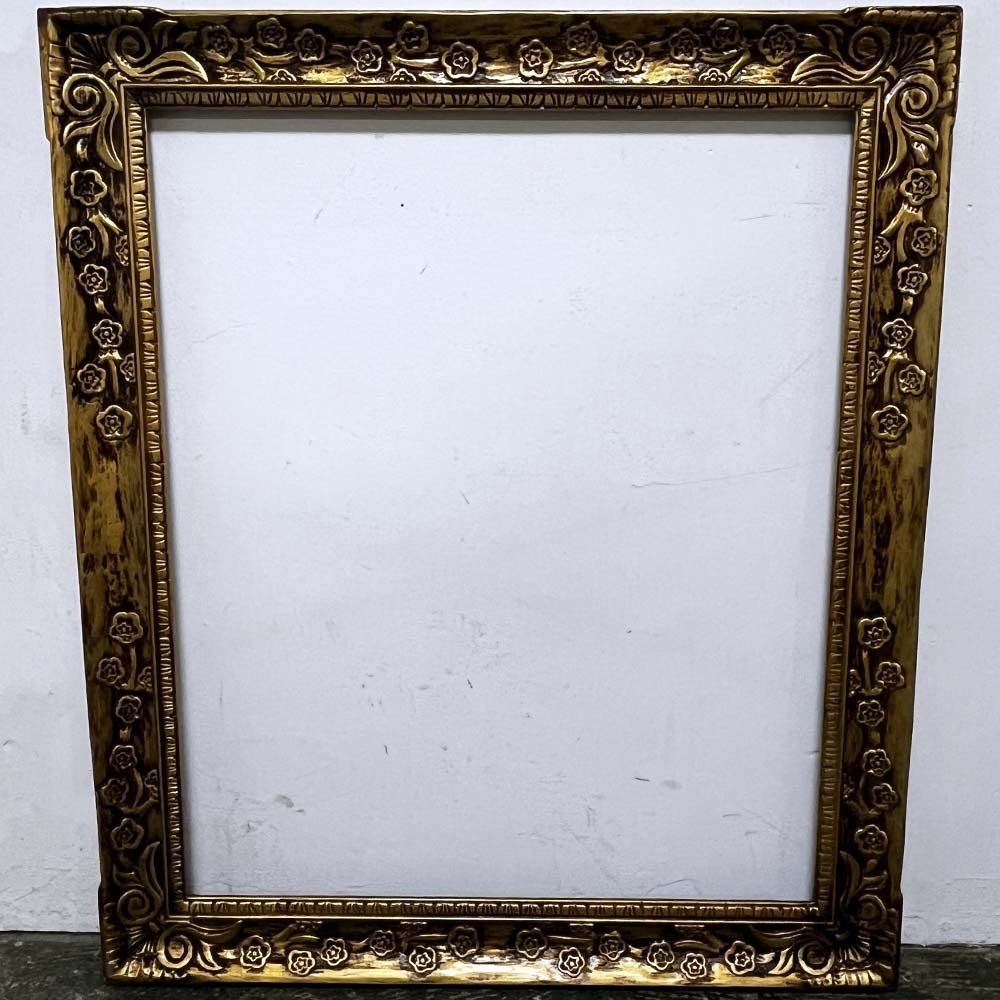 ヴィンテージ額縁 木製フレーム 870×750mm②/金ゴールドアンティークミッドセンチュリーアメリカusa雑貨フランスイギリス北欧古着屋60s70s拍卖