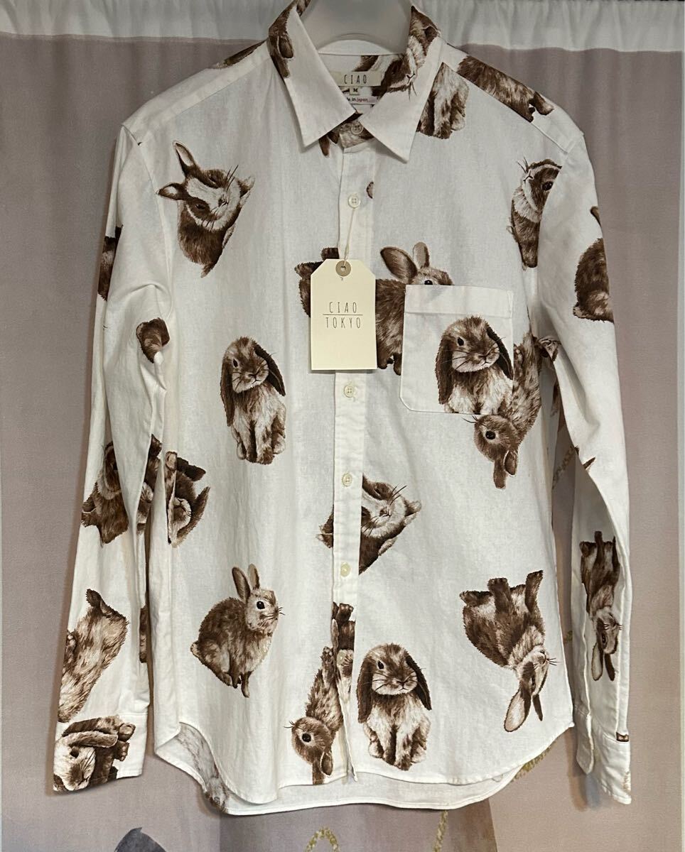 新品未使用 CIAO TOKYO チャオ ラビット コットンリネン シャツ拍卖