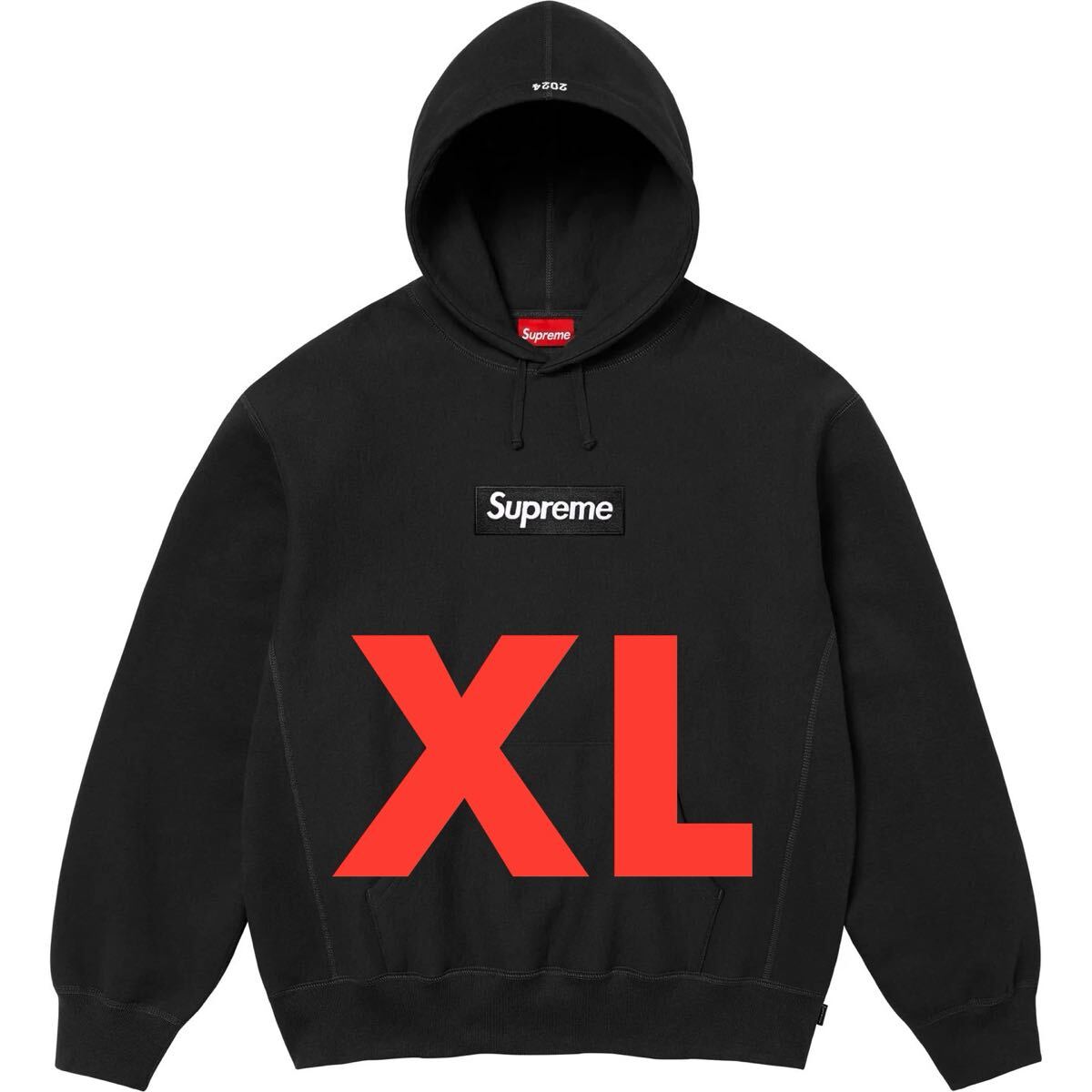 【新品 黒XL 24AW Box Logo Hooded Sweatshirt】 supreme ボックスロゴ パーカー burberry bandana cross north face down zip up 24fw拍卖