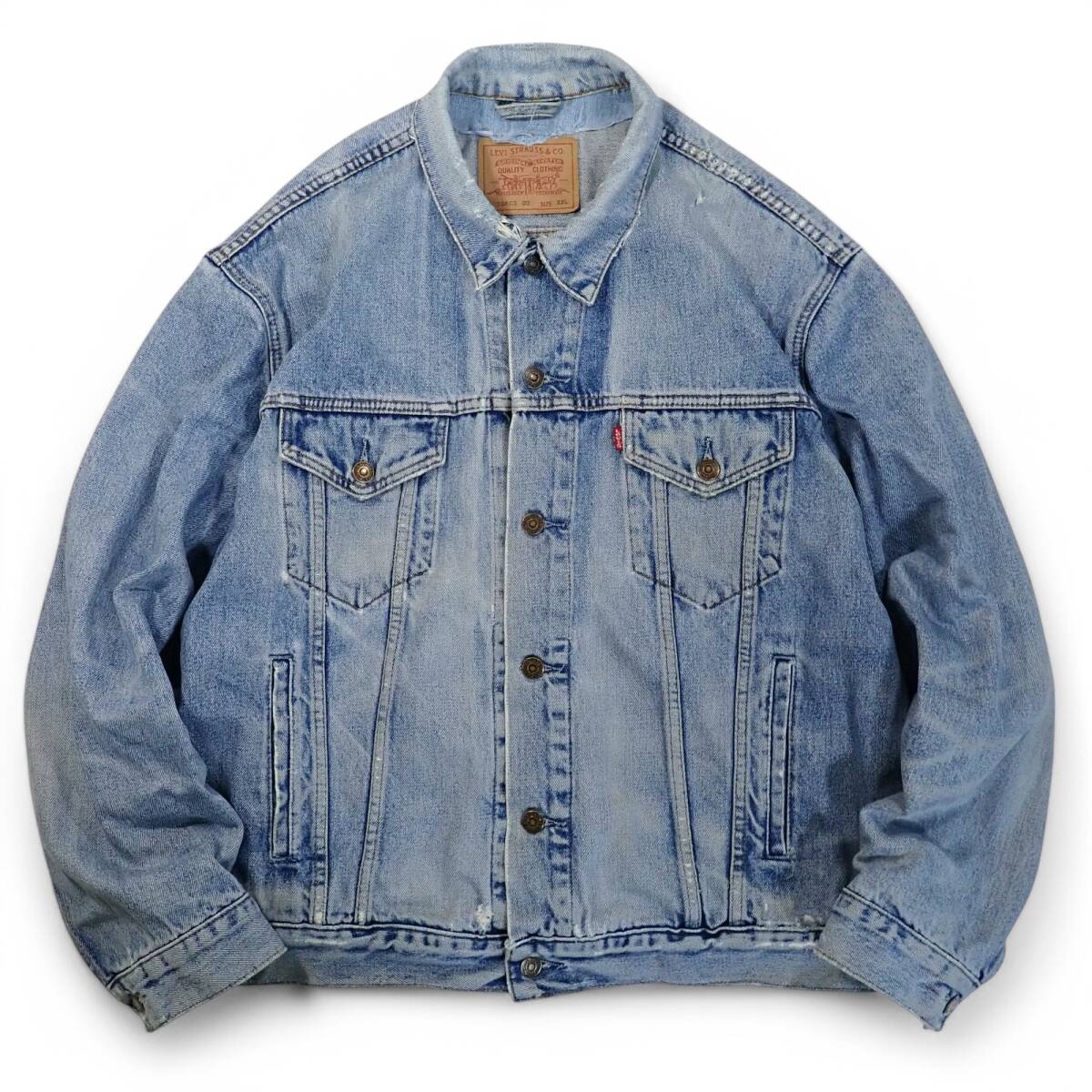 6388/Levi's 90sビンテージ デニム トラッカージャケット XXL●70503 02ジージャンGジャン リーバイスEUROボロ●洗濯プレス済●メンズ古着拍卖
