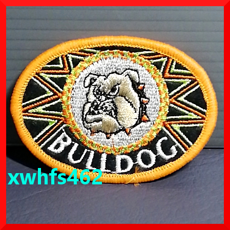 新品即決 ビンテージ 1970s bulldog ブルドッグ パッチ ワッペン 5.5×7.5cm 刺繍 ミリタリー ジャケット アメリカ アメカジ キャップ zak拍卖