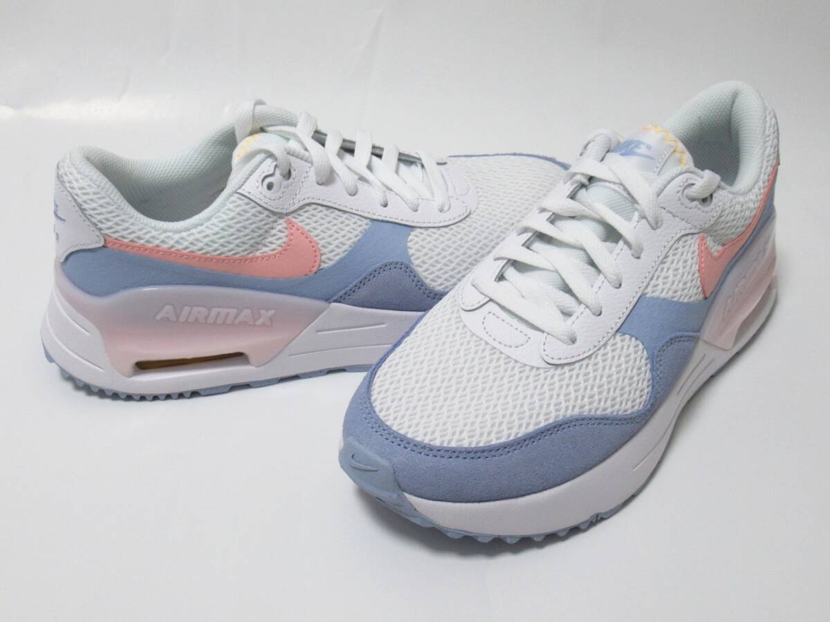 NIKE W AIR MAX SYSTM 白 水色 ピンク 23cm ナイキ レディース エアマックス システム ホワイト DM9538-106拍卖