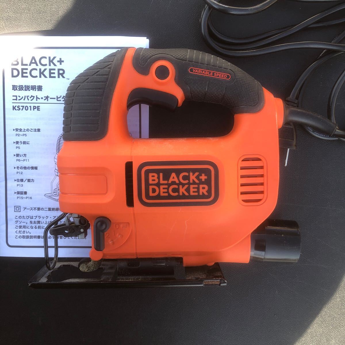 black decker ジグソー オービタルジグソー KS701PE ブラックデッカー拍卖