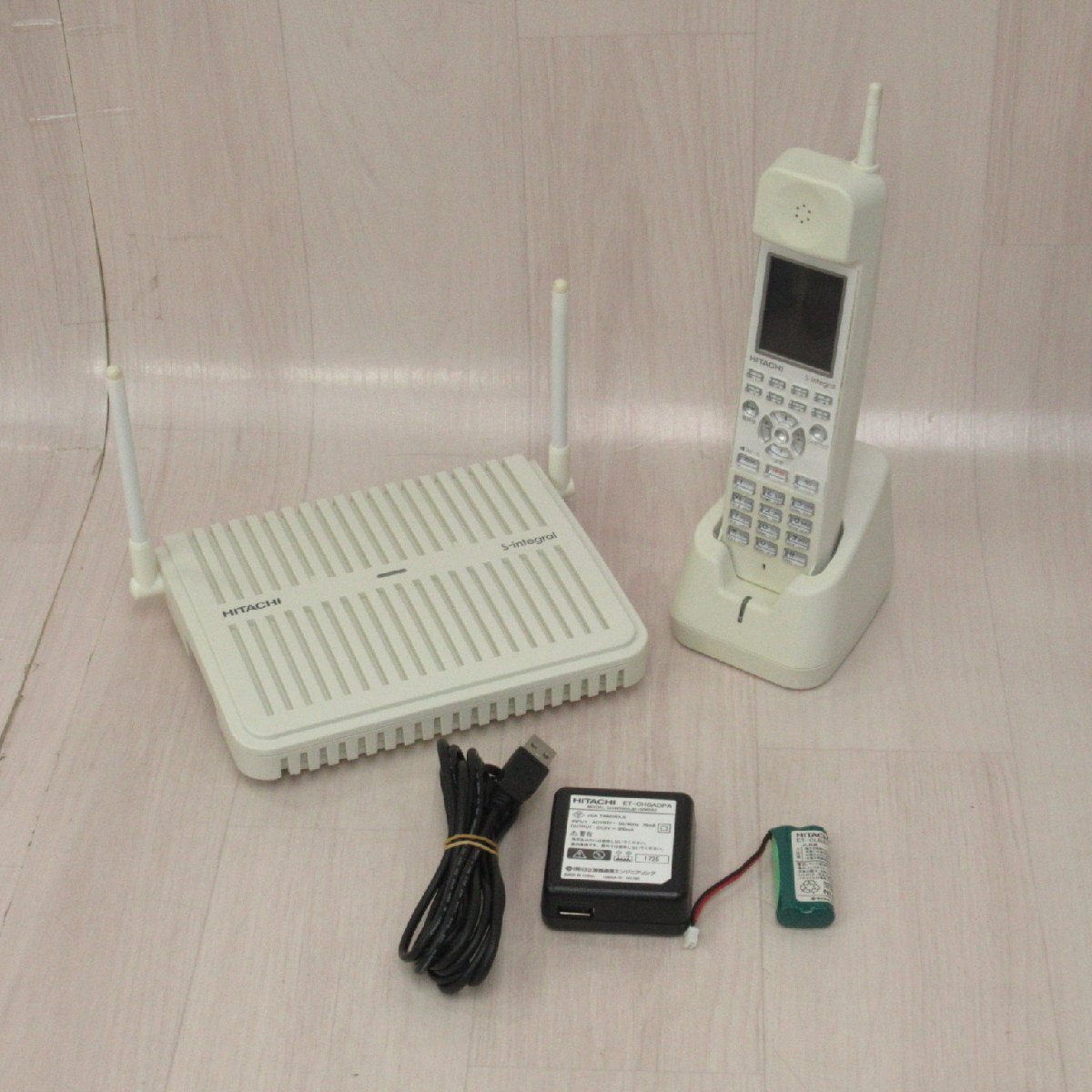 日立 ET-8Si-DCLL W / ET8SiDCLL W S-integral コードレス電話機 電池付 保証有 YN 207拍卖