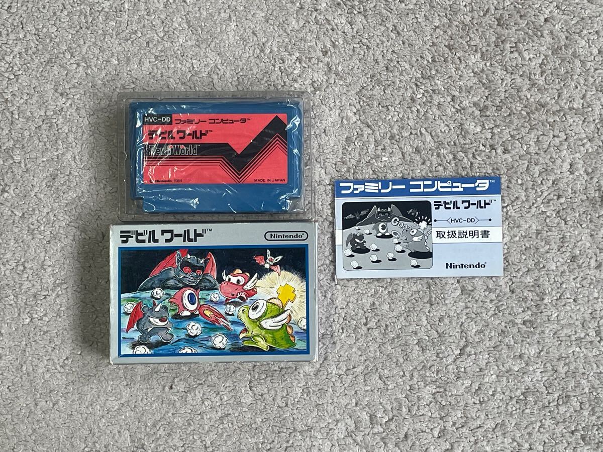 パックマンスタイル! 美品 激レア 銀箱 初期 ロゴ版 デビルワールド 箱説付き拍卖