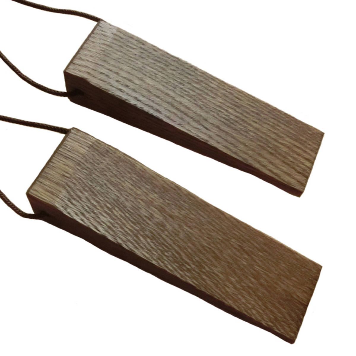 ドアストッパー 天然木 木製 ドア止め ドアストッパー 2個セット 天然杢楢無垢材 ブラウン Na22拍卖