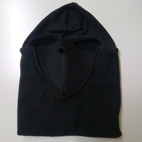 ★【中古品】 メーカー不明 目出し帽(防寒具) ブラック 空気穴あり拍卖