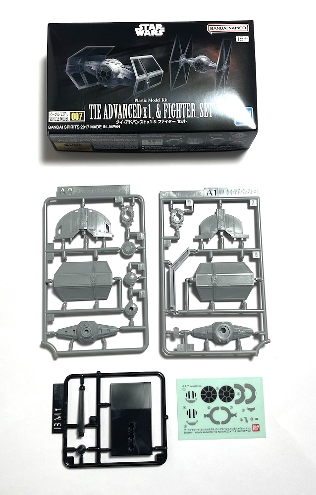 スターウォーズ ビークルモデル 007 タイ・アドバンストx1 のみ タイ・アドバンストx1 & ファイター プラモデル 1/144拍卖