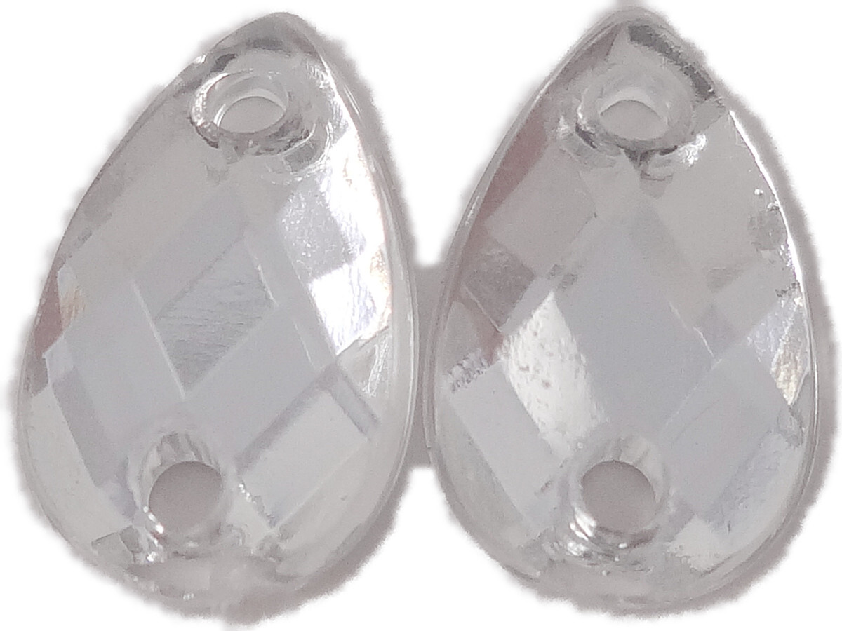 キラリ手芸部 No.2348ビジュー パーツ 手芸用 ソーオン ストーン(アクリル)クリスタル_1.0cm×0.6cm_25個入り拍卖