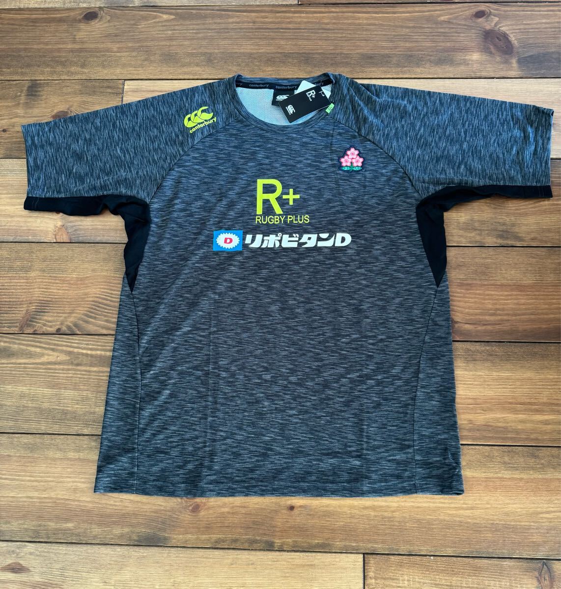 新品タグ付 カンタベリー日本代表ジャパンワークアウトTシャツ灰3L拍卖