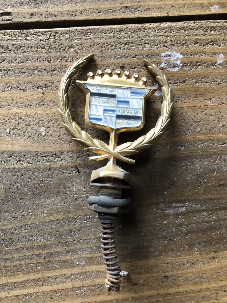 naOC★1990年式 キャデラック ブロアム★純正★ボンネットマスコット エンブレム★ブロアム エレガンス クーペ/部品取り車拍卖