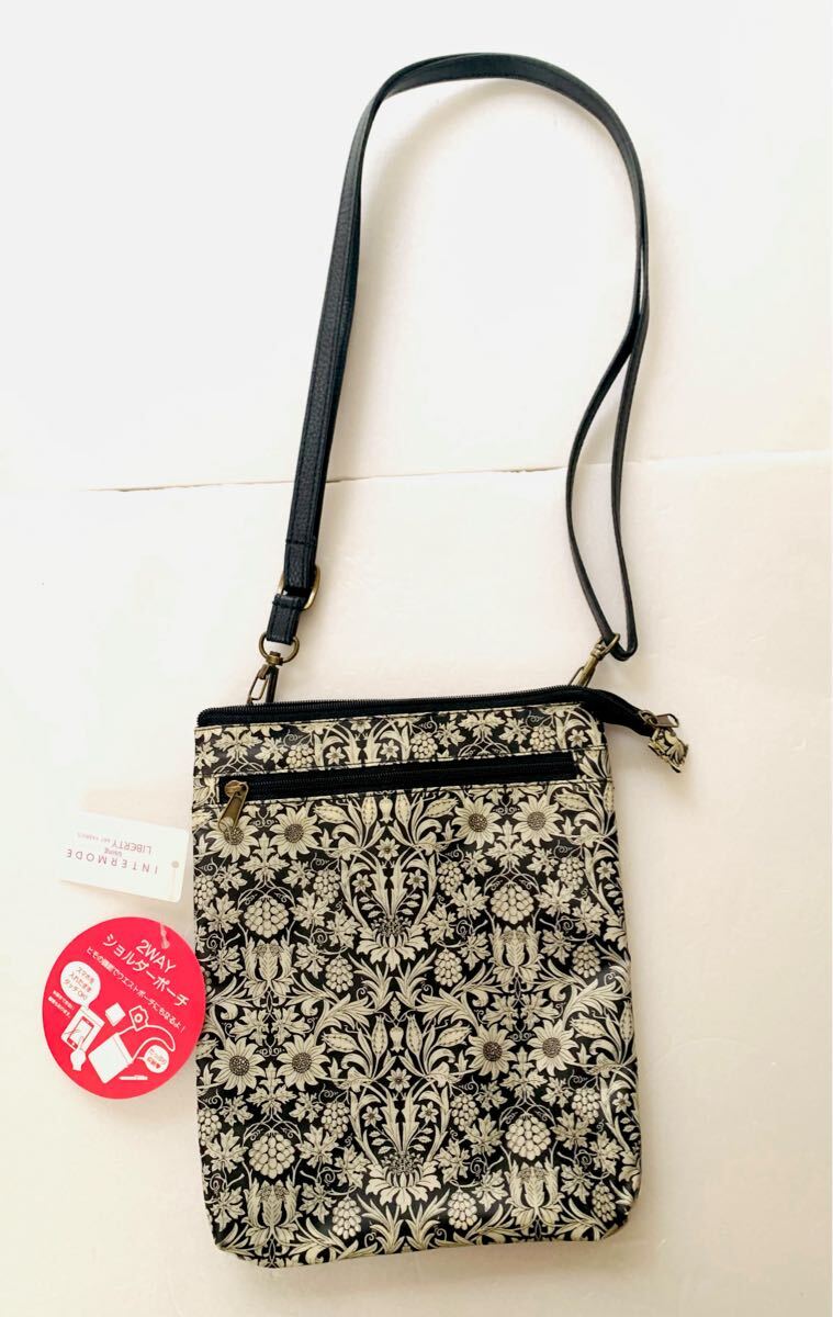 新品 リバティ 2WAY ショルダー ポーチ スマホ ポーチ Mortimer モーティマー LIBERTY カワベ スマホショルダー 斜め掛け 拍卖