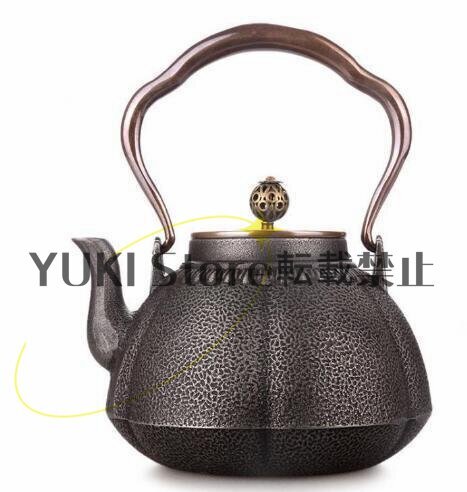 新入荷★提梁壺 砲口 鉄器 老鉄瓶 対応 鉄やかん 鉄分補給 鉄びん★1.2L拍卖