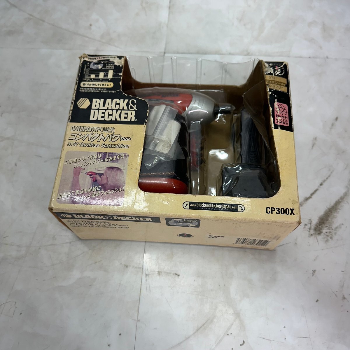 θMθ コンパクトドライバー 3.6V コードレススクリュードライバー BLACK&DECKER CP300X θS-250222拍卖