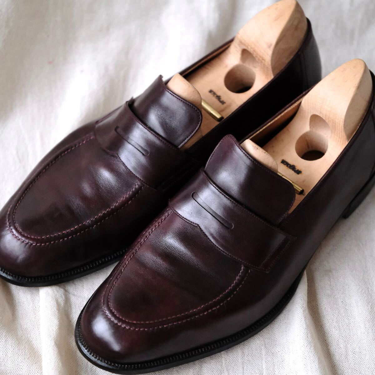 超希少SPIGOLAスピーゴラビスポークミュージアムカーフコインロープァー木型付拍卖