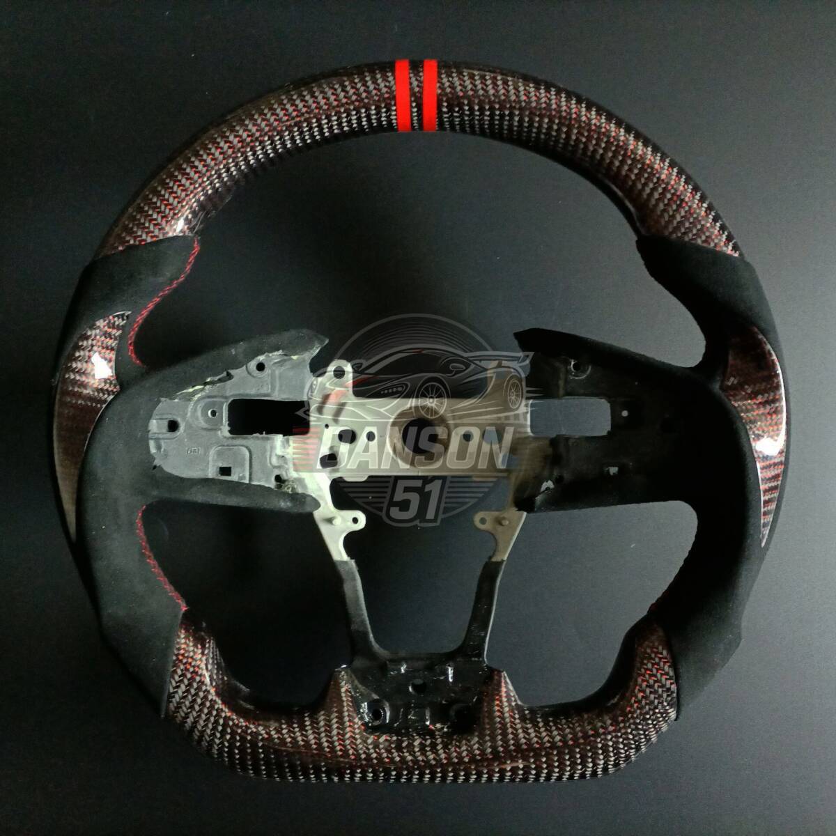 送料無料 リアルカーボン・レザー製 ホンダ シビック FK7 FC1 専用 ステアリング拍卖