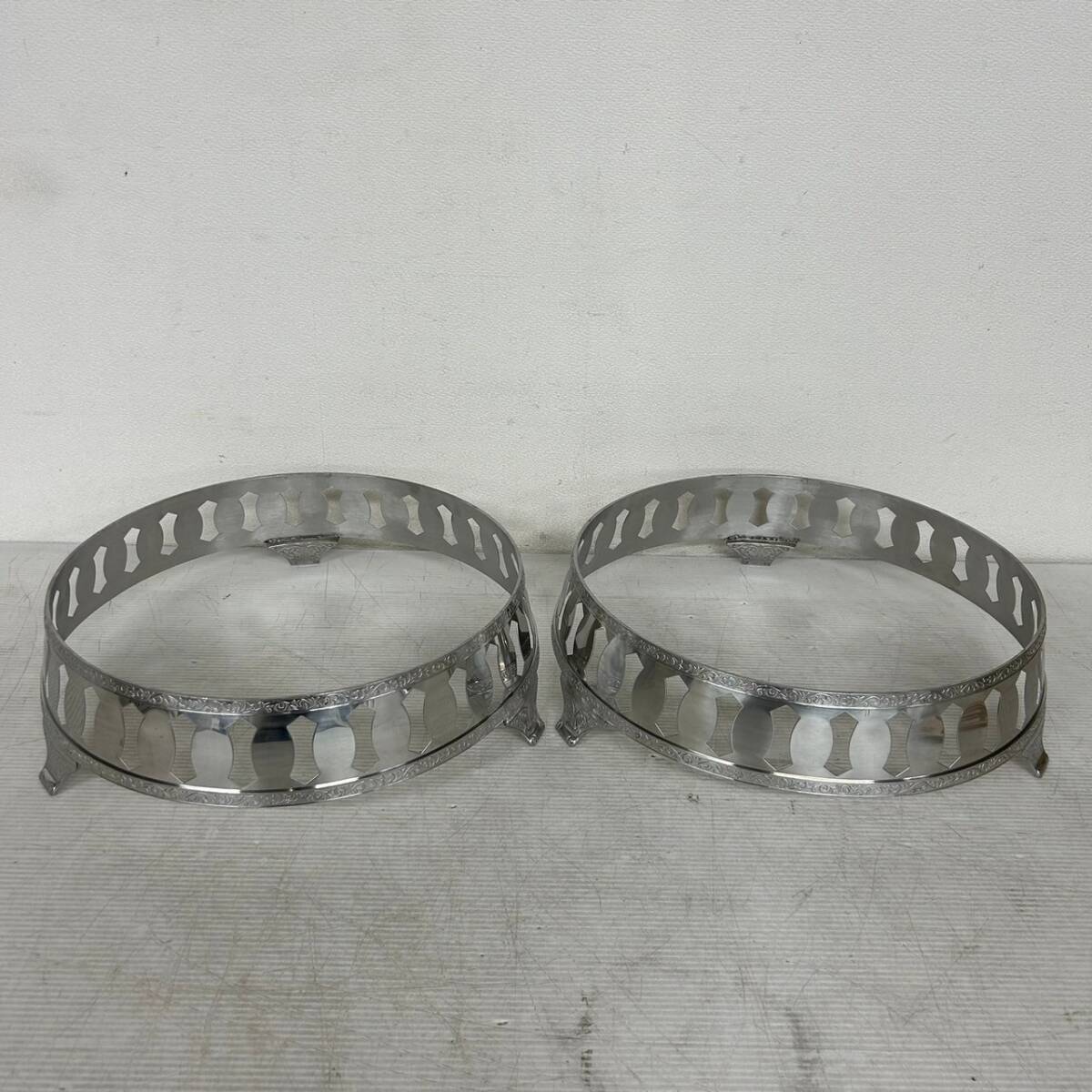 【和田助製作所】18-8 ステンレス製 モンテリー 丸飾台 37.5φ 業務用 厨房用品 店舗 店舗用品 2台セット まとめ売り ステンレス Y0858拍卖