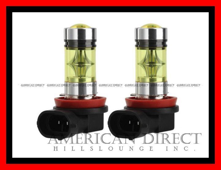 【2個/H10/黄色/100W】ハイパワー LED バルブ フォグ ランプ ライト マグナム 300C エクスプローラー ハマー H3 コマンダー イエロー JEEP拍卖