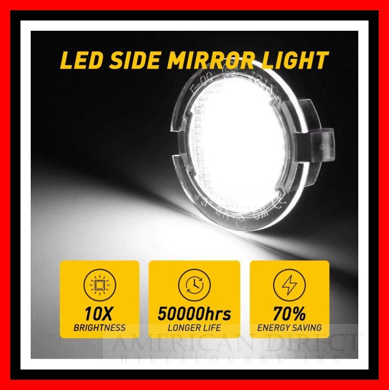 【ホワイト/LED/1個】エクスプローラー ナビゲーター エクスペディション アプローチランプ ライト ドアミラー ウェルカムランプ F150拍卖