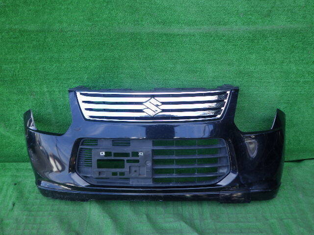 MH34S 前期 ワゴンR FXリミテッド 純正フロントバンパー 黒 71711-72M2 ロア グリル付拍卖