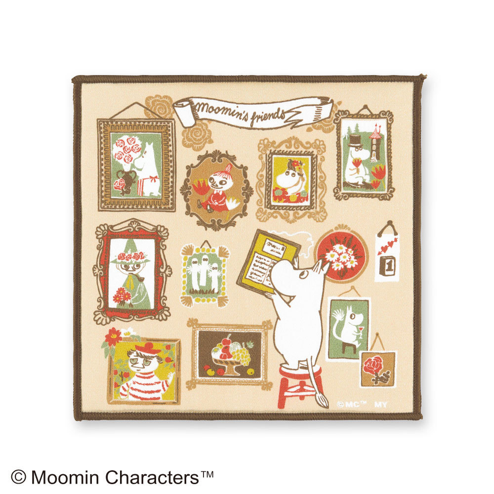 ムーミン ミニハンカチ フレーム リトルミイ スナフキン MOOMIN 15x15cm ハンドタオル メール便可拍卖