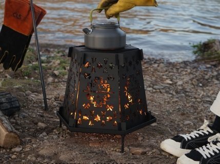 戸外囲炉裏キャンプ焚き火ストーブ携帯薪炭ストーブキャンプ団建焼グリル折りたたみ焚き火ストーブ拍卖