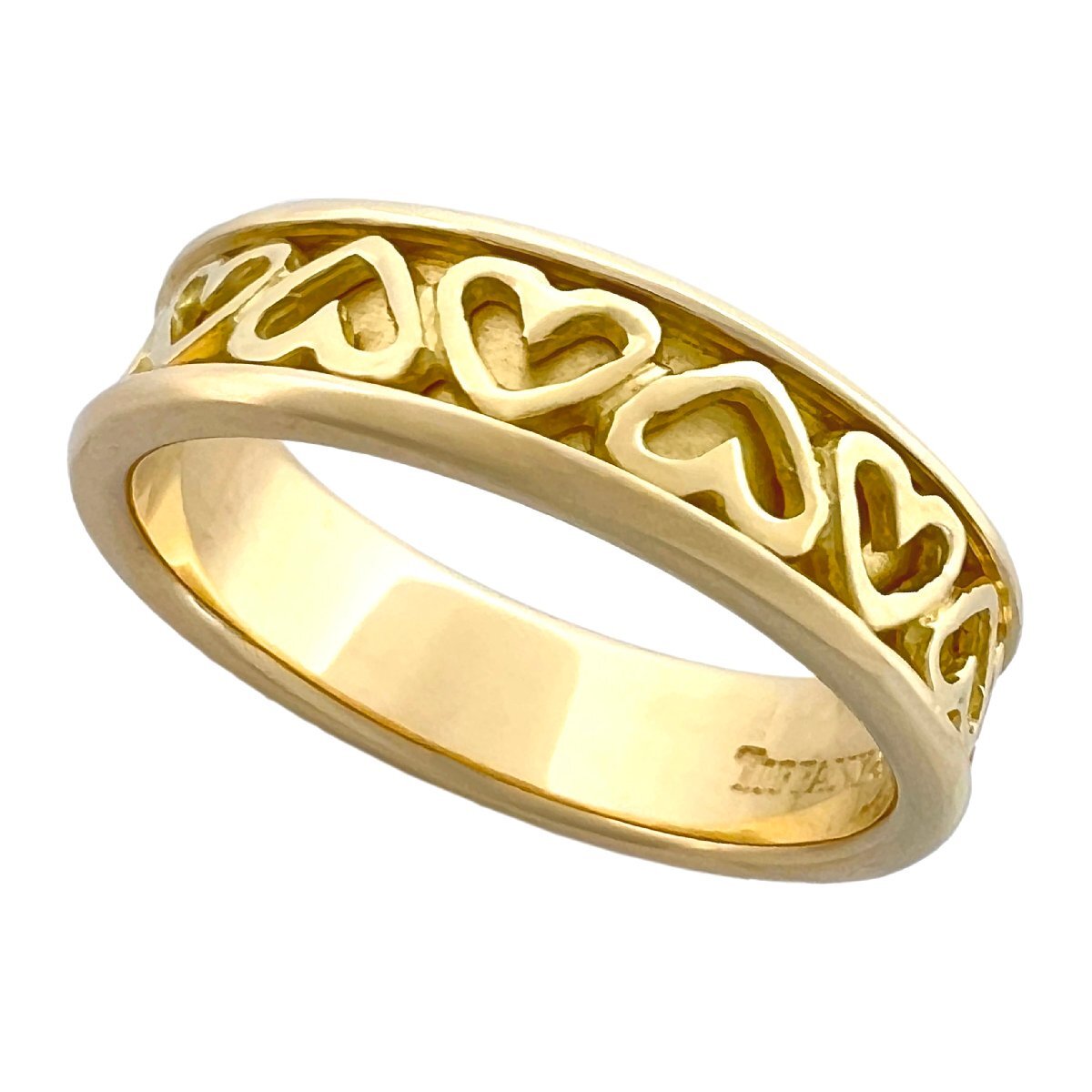 TIFFANY&Co. ティファニー リング ヴィンテージ ハート 8号 K18 YG 750 イエローゴールド 指輪拍卖