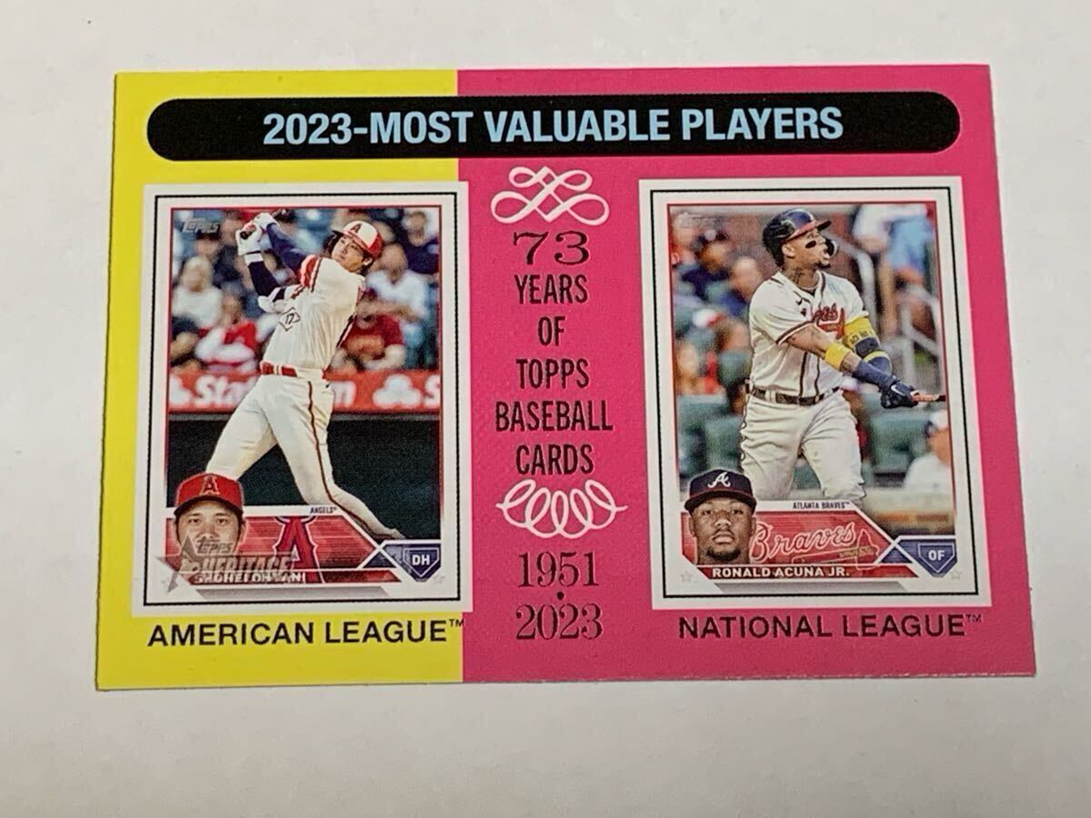 大谷翔平 SHOHEI OHTANI ロナルド アクーニャ RONALD ACUNA JR. 2024 TOPPS HERITAGE 2023 MVP DODGERS ロサンゼルス ドジャース BRAVES拍卖