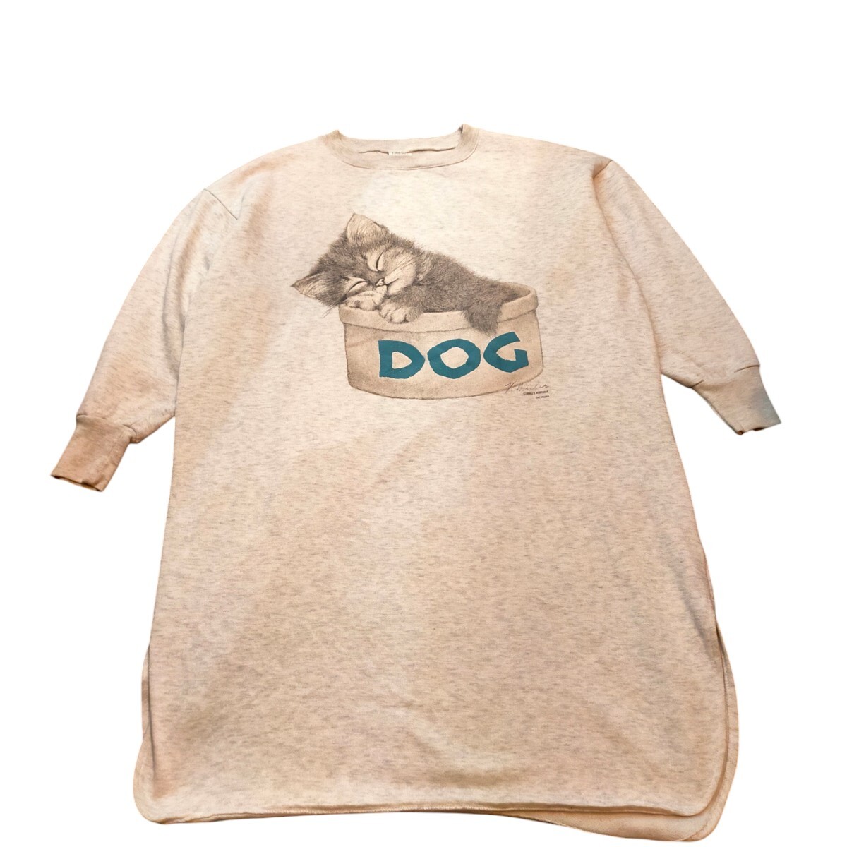 古着 cms casuals スウェットワンピース アニマル柄 ヴィンテージ 90s アメリカ製拍卖