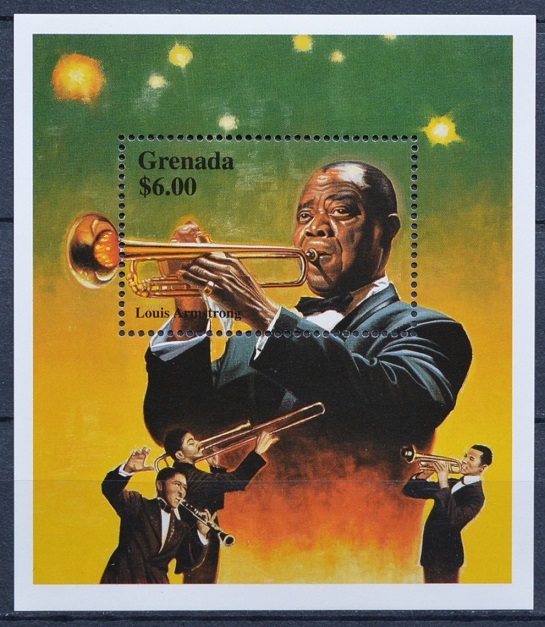 「TB266」グレナダ島切手 ルイアームストロング拍卖