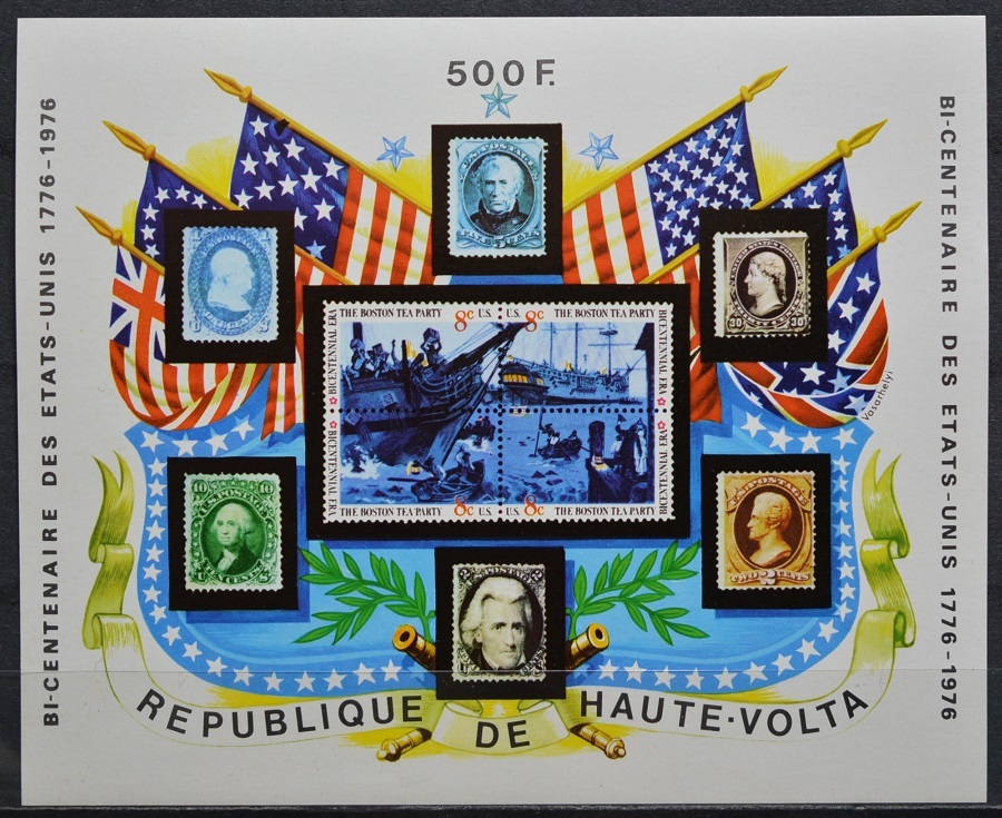 「TE139」オートボルタ切手 1976年 アメリカ建国200周年記念拍卖