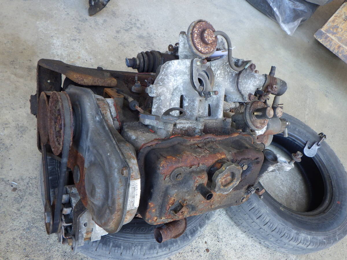 岡 即決! SS40T マイティボーイ エンジン本体 クランキングok ミッション付き ジャンク拍卖