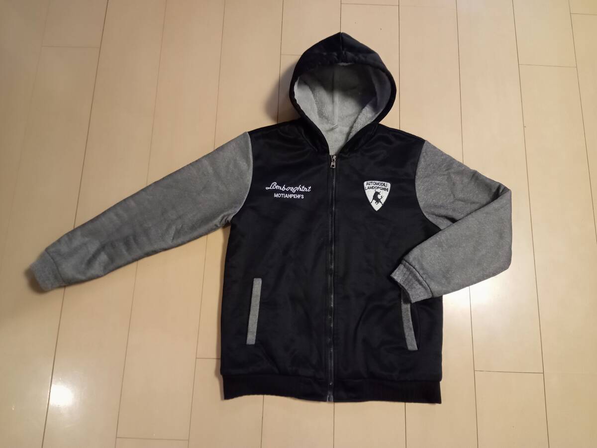 20【美品】AUTOMODILI LAMDOPGHIHI パーカー スタジアムジャンパーモデル 内側ボア 限定モデル スタジャン型 拍卖