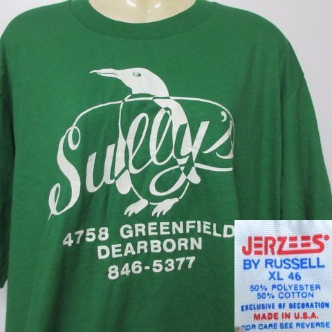 70s80s アメリカ製 オールド Tシャツ XL 緑 アニマル柄 美ユーズド ジャージーズ ヴィンテージ USA古着 sy1838拍卖