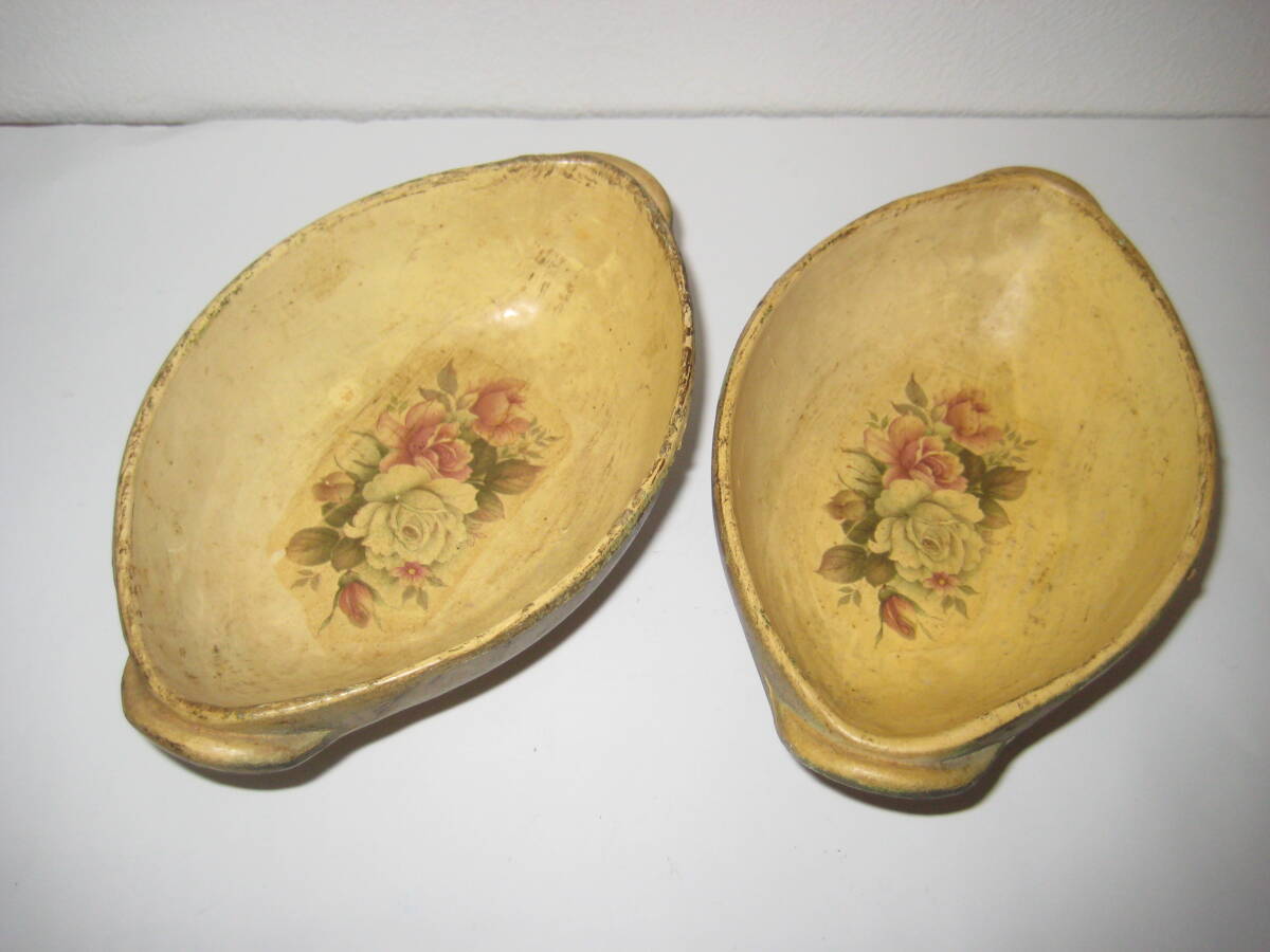 アンティーク調 菓子器 小物入れ 2個セット 薔薇拍卖