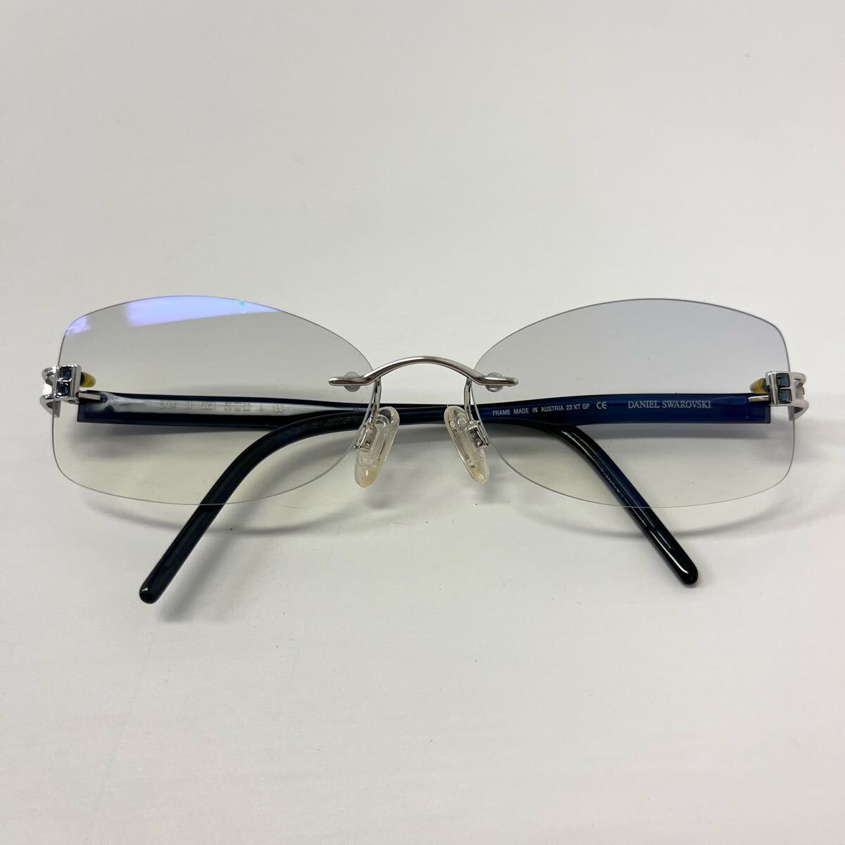 DANIEL SWAROVSKI 眼鏡 メガネ 度入り ビジュー ダニエル スワロフスキー オーストリア製 23KTGP リムレス【レターパックプラス郵送可】#18拍卖
