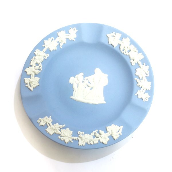 WEDGWOOD ウェッジウッド ジャスパー ラウンド ミニ プレート ブルー【送料無料】【質屋かんてい局横浜港南店】中古品 used AB拍卖