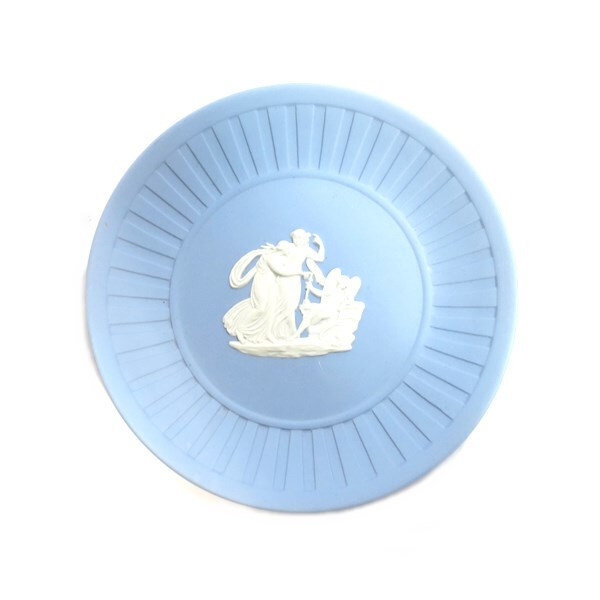 WEDGWOOD ウェッジウッド ジャスパー ラウンド ミニ プレート ブルー【送料無料】【質屋かんてい局横浜港南店】中古品 used AB拍卖