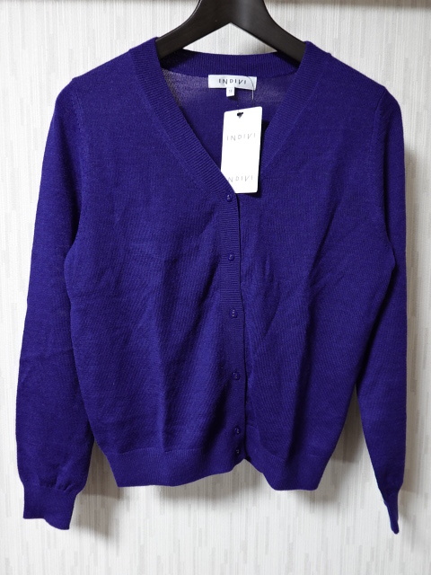 ●INDIVI インディヴィ カーディガン 38 新品 タグ付 定価 \17050●0203●拍卖
